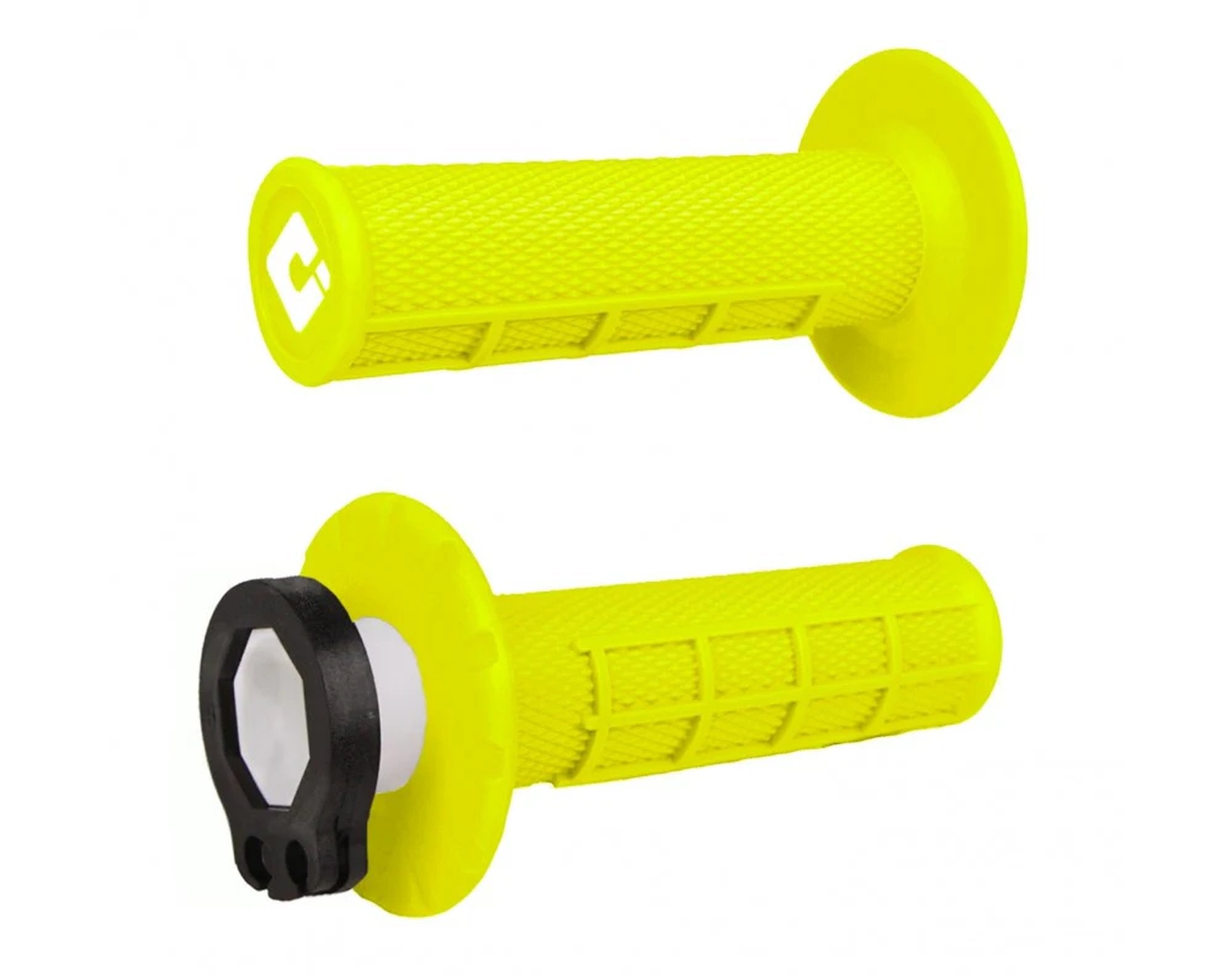 ODI Half-Waffle MX Lock-On Grip Set FLO-Yellow
