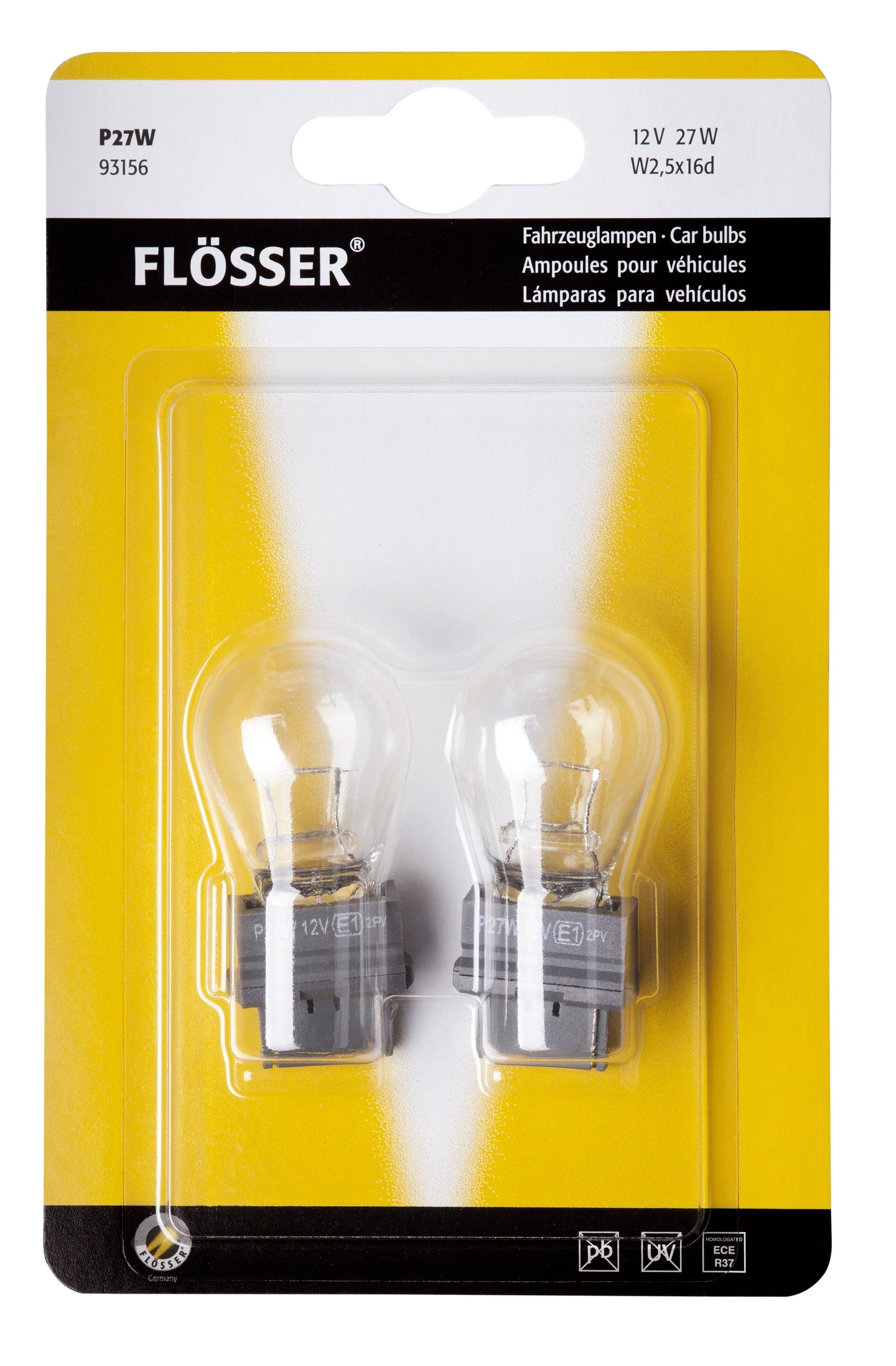 Flösser Polttimo 12V27W 2.5x16d P27W Blister Polaris
