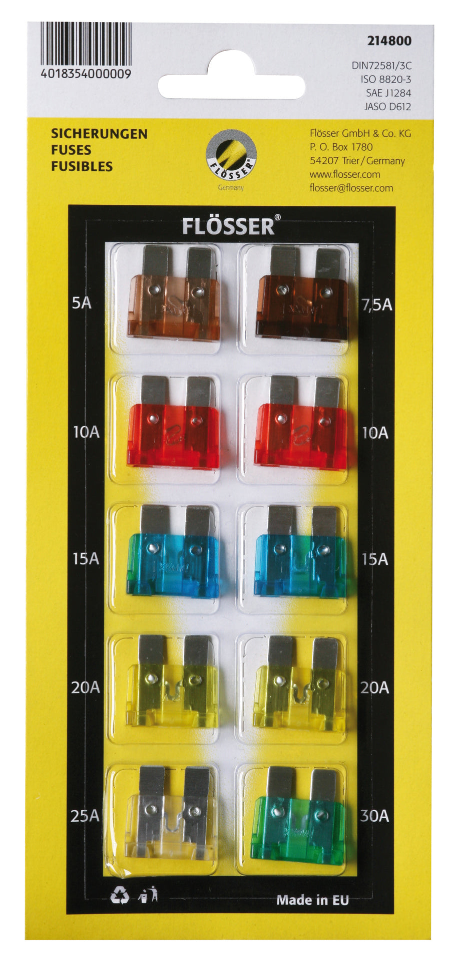 Flösser Blade fuse kit 2148xx 10 pcs