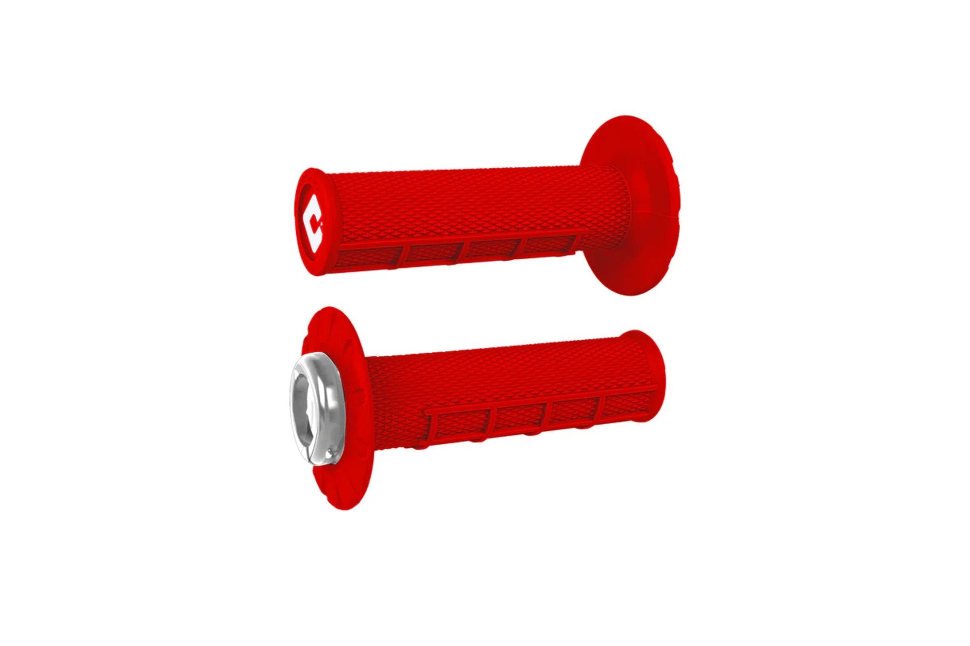 ODI Half-Waffle V2.1 ATV MX Grip 125mm Bright Red/Silver