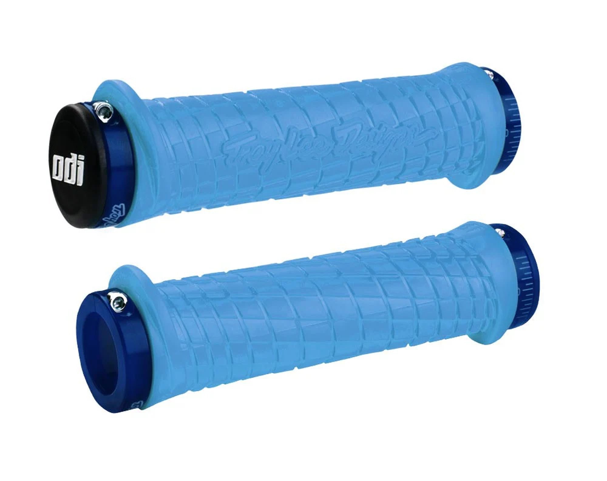 ODI LOCK-ON Grips Troy Lee Designs Signature Series Aqua W/Blue
