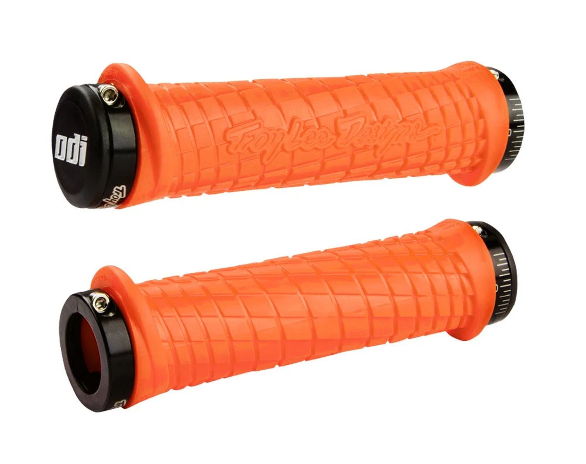 ODI LOCK-ON Grips Troy Lee Designs Signature Series Flo-Orange W/Black