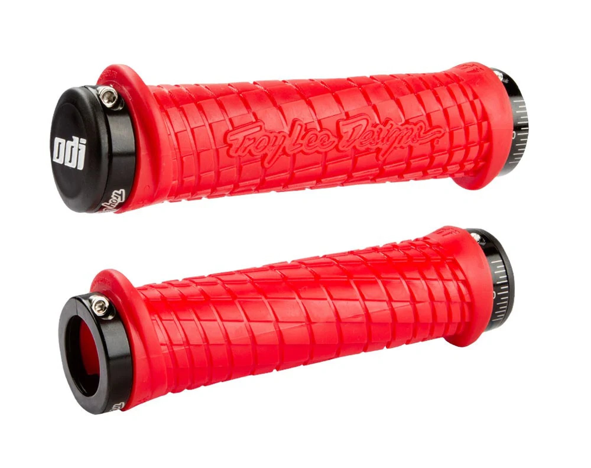 ODI LOCK-ON Grips Troy Lee Designs Signature Series Bright Red W/Black