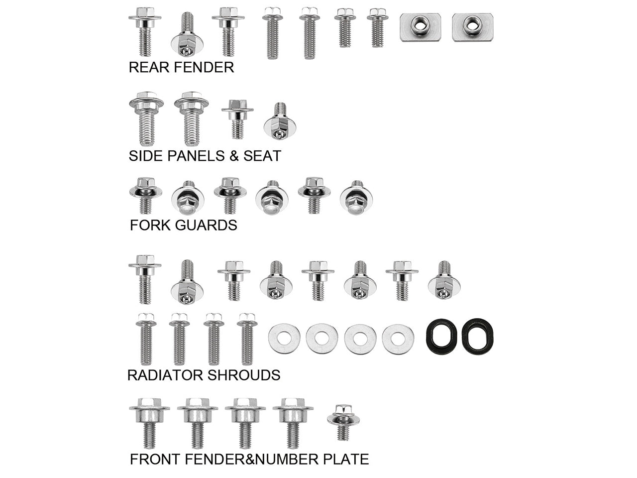 Sixty5 Ruuvi- ja pulttisarja Kawasaki