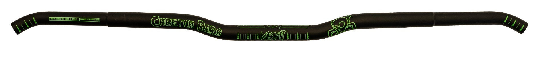 CFR Misfit Ohjaustanko kapea, 1/2" 1 1/8 Musta/Vihreä