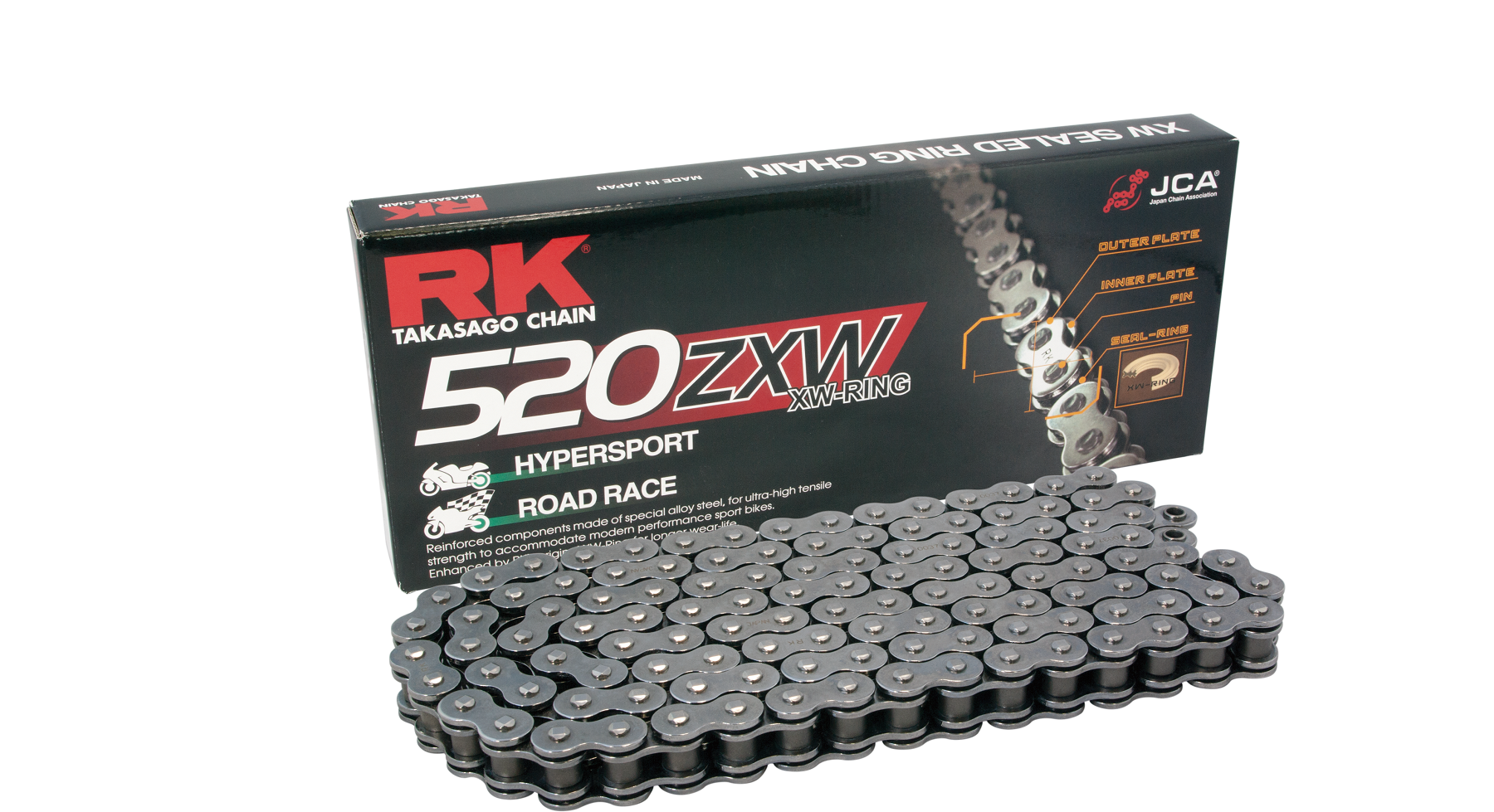 RK 520ZXW XW-rengasketju +CLF (niittil.)