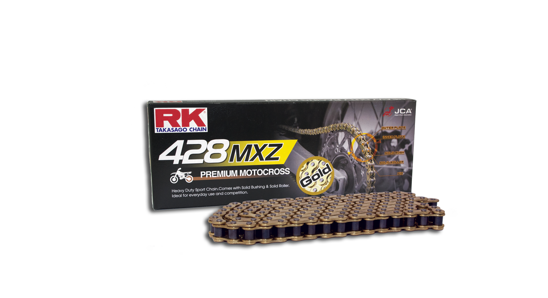 RK GB428MXZ Offroad/Street ketju Kulta +CL (Jousil.)