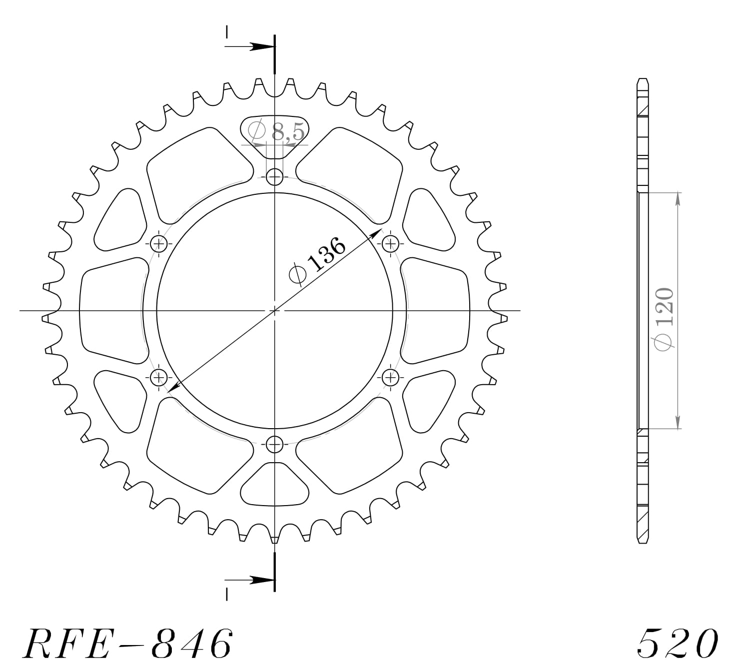 Supersprox Teräs takaratas 846.41