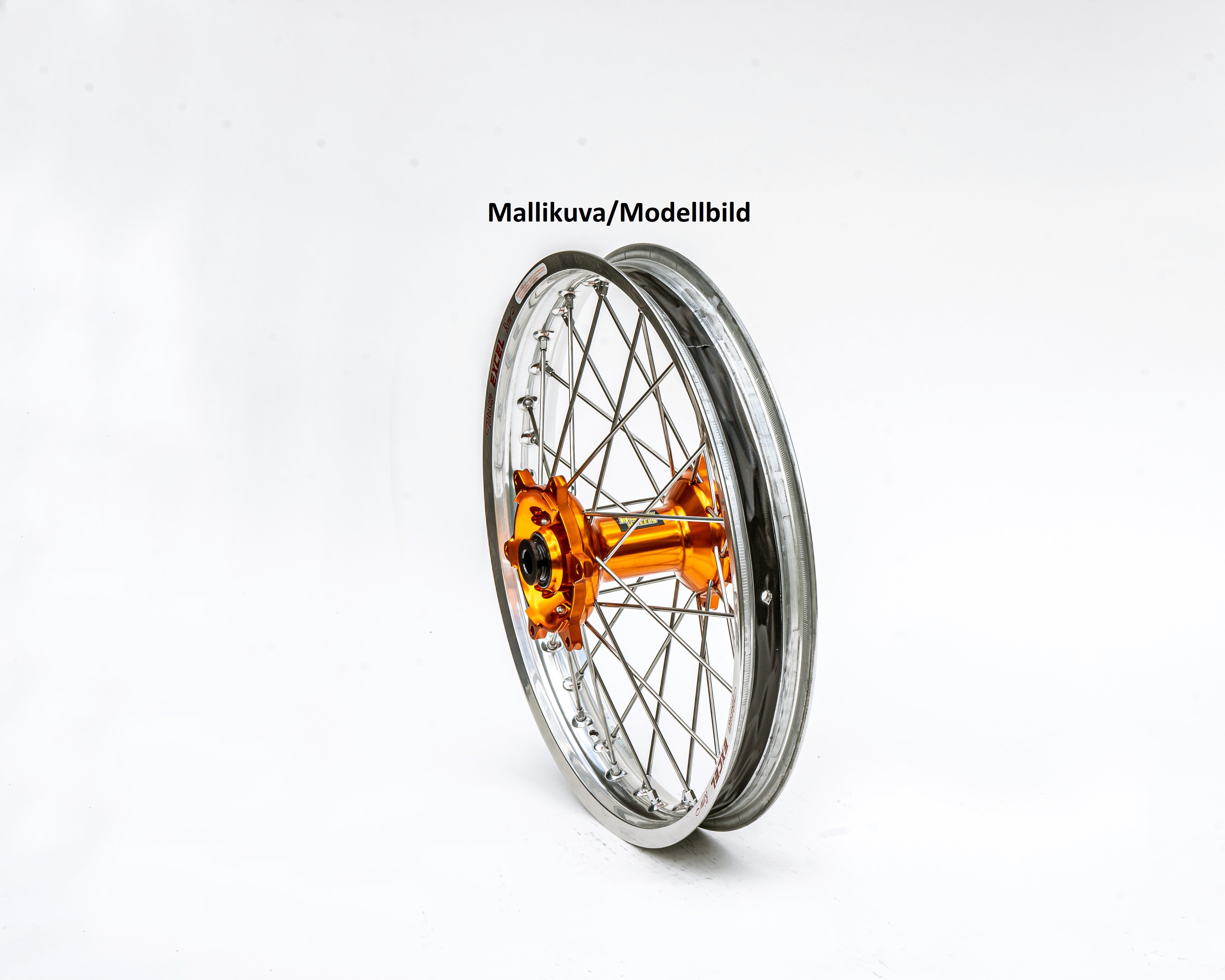 Haan wheel SX&SXF&EXC MODELS 95-16 17-5,00 SILVER RIM/ORANGE HUB