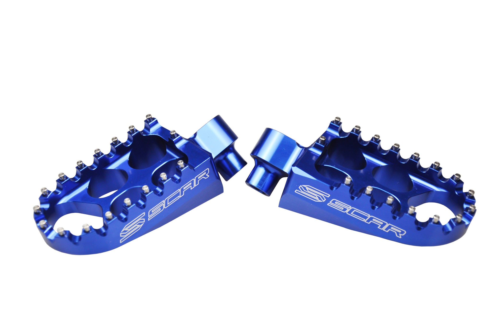 Scar Standard Footpegs - Yamaha Blue color