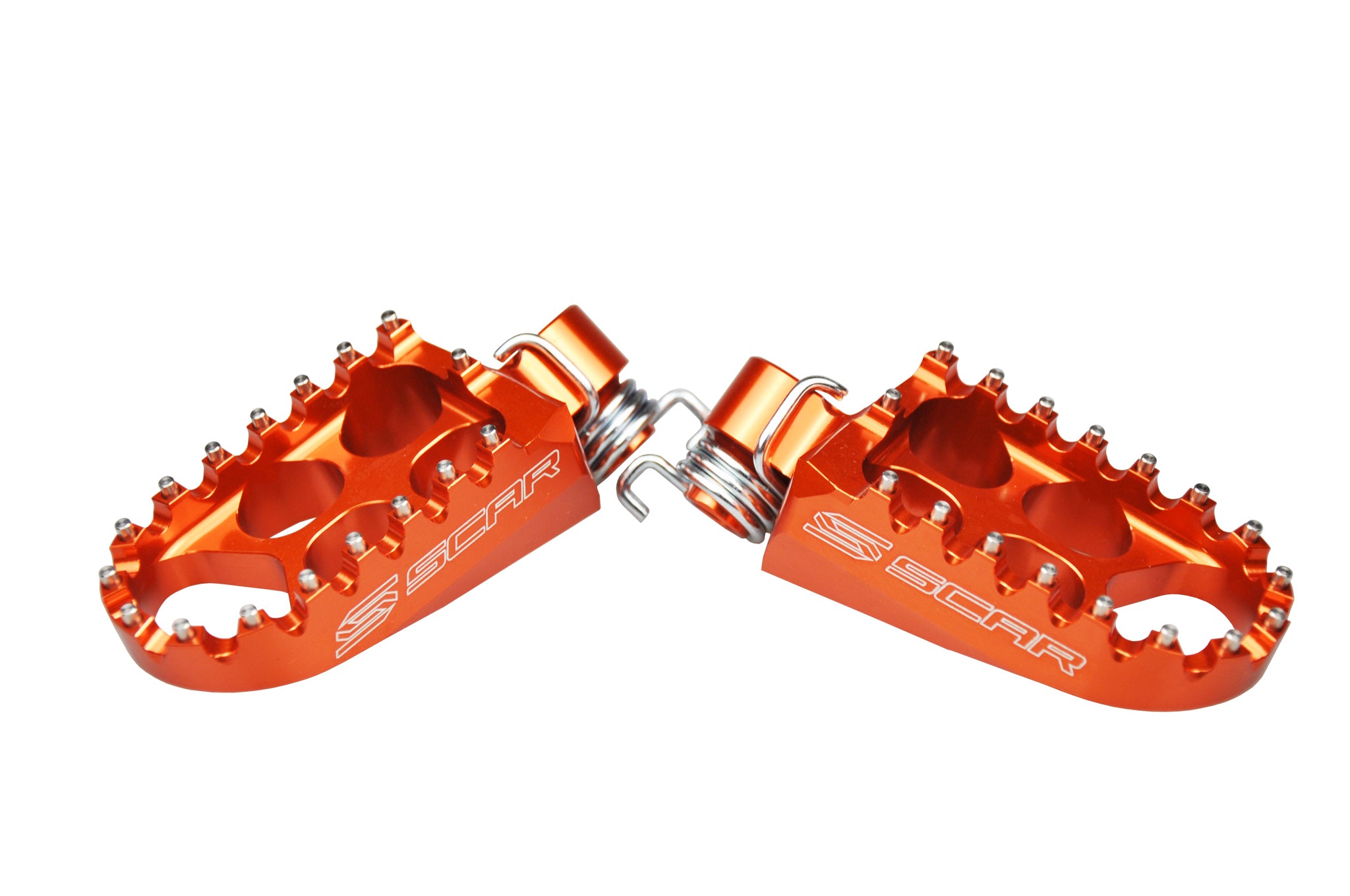 Scar Standard Footpegs - Ktm/Husab SX/F 98-15 SX65 98-23 Orange color