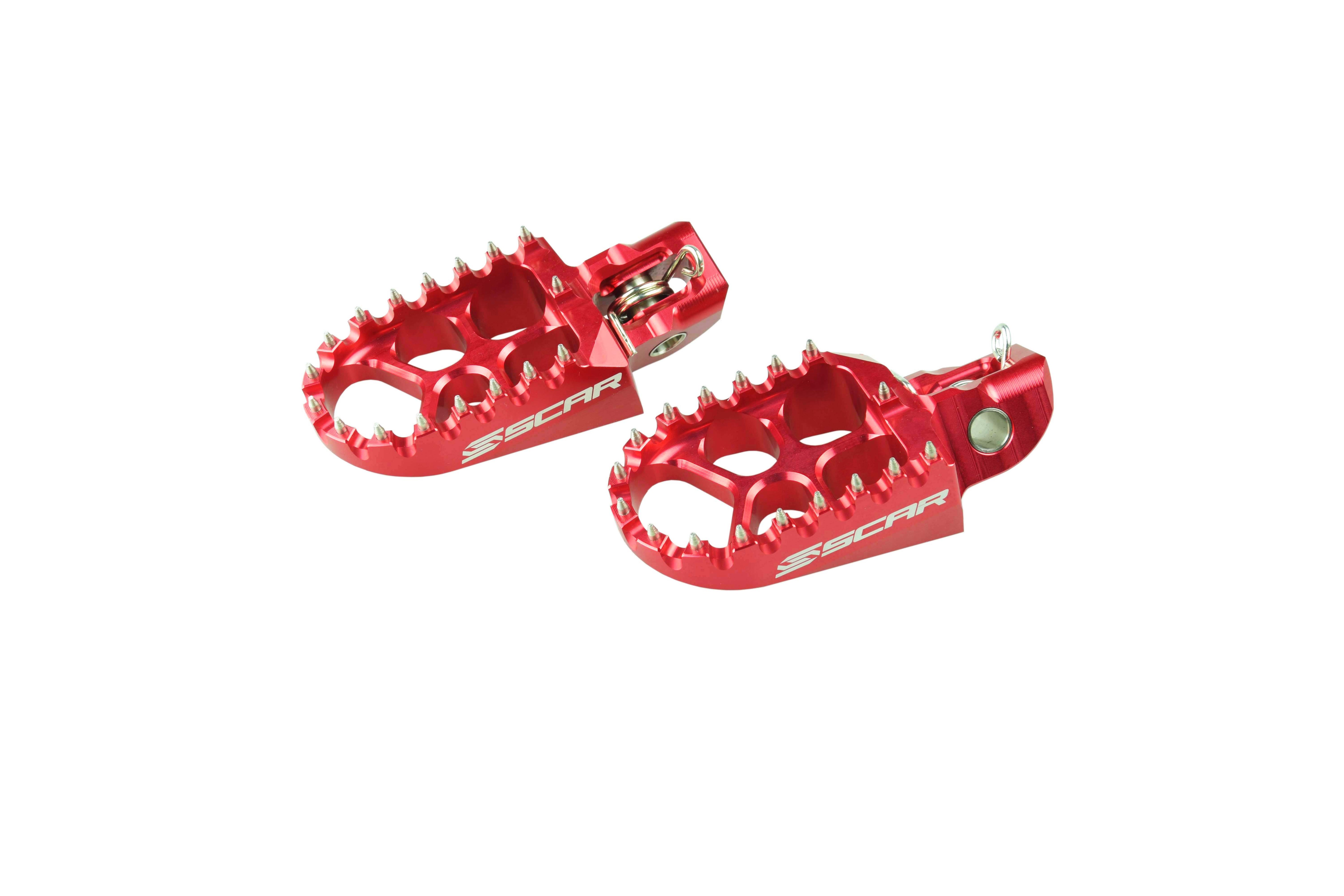 Scar Evolution Footpegs -  KTM / Husqvarna / GasGas - Red color