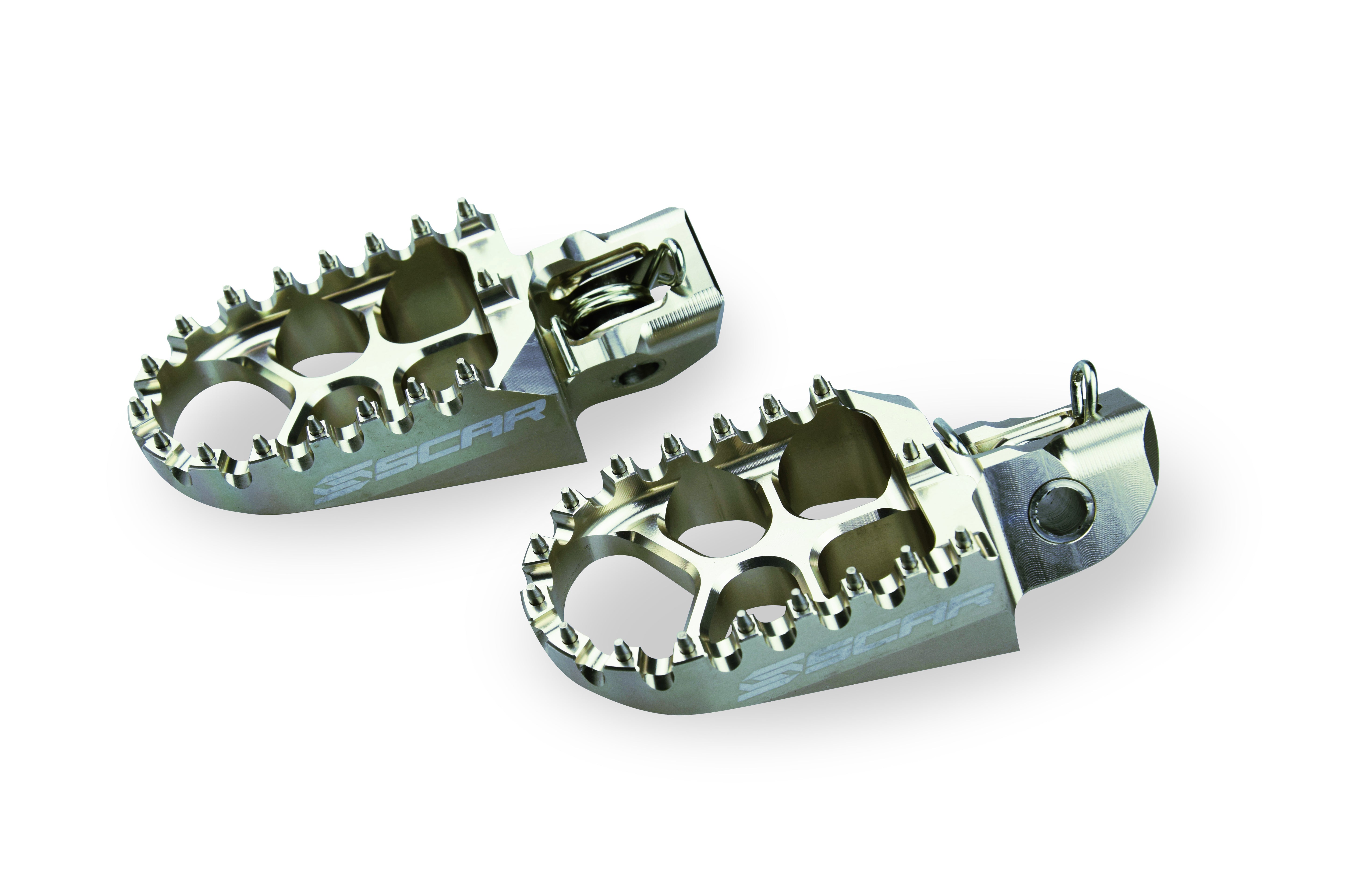 Scar Evolution Footpegs - Ktm/Husq. SX/F 16-22 EXC/F 17-23 Titanium color