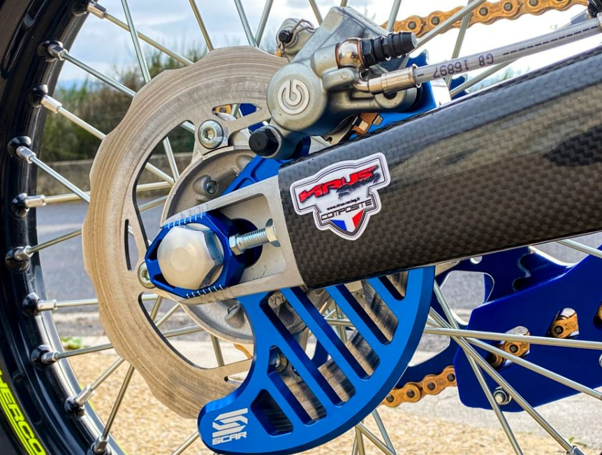 Scar Rear Disc Guard - Sherco - Blue color