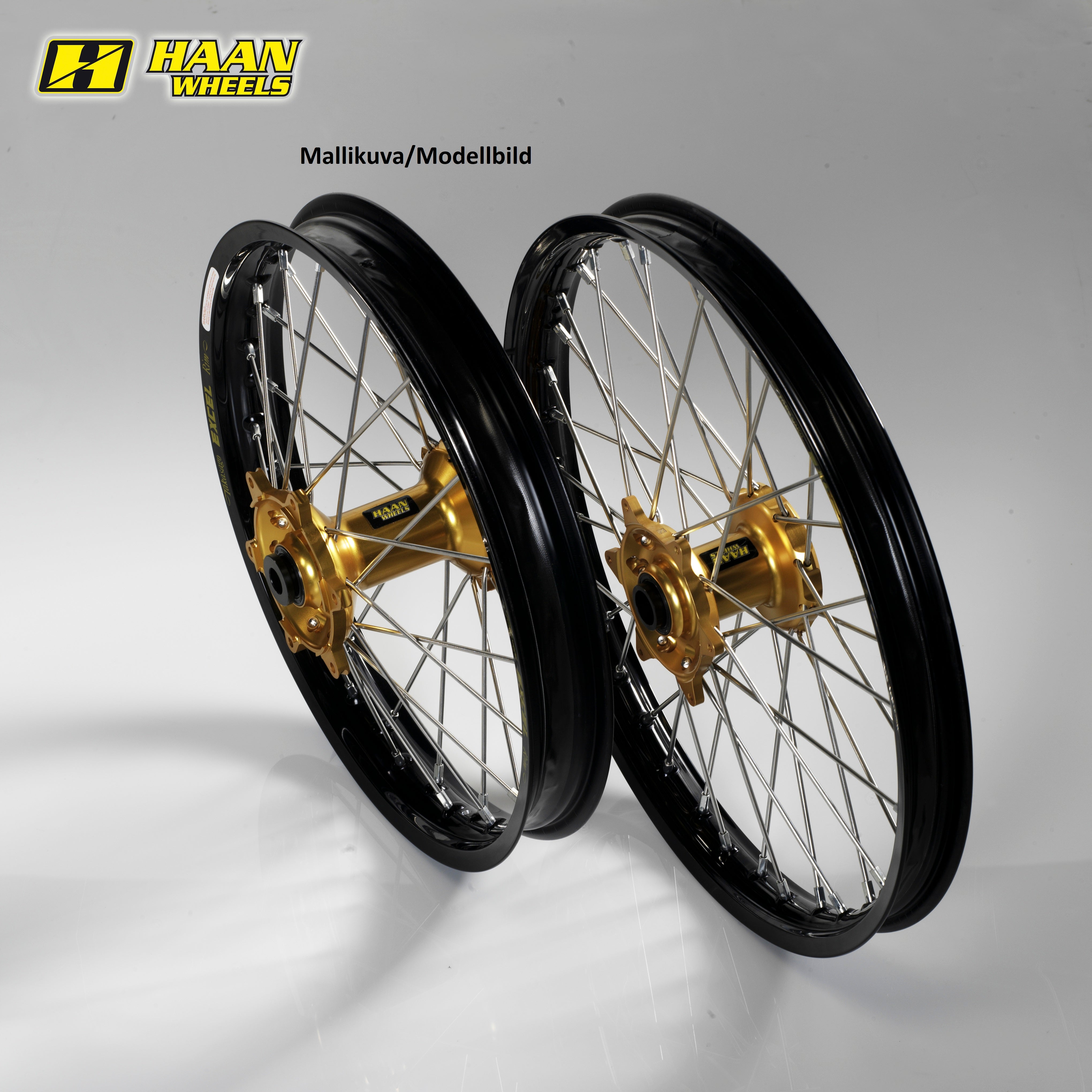 Haan wheel KX65 00- 14-1,60 GOLD HUB/BLACK RIM