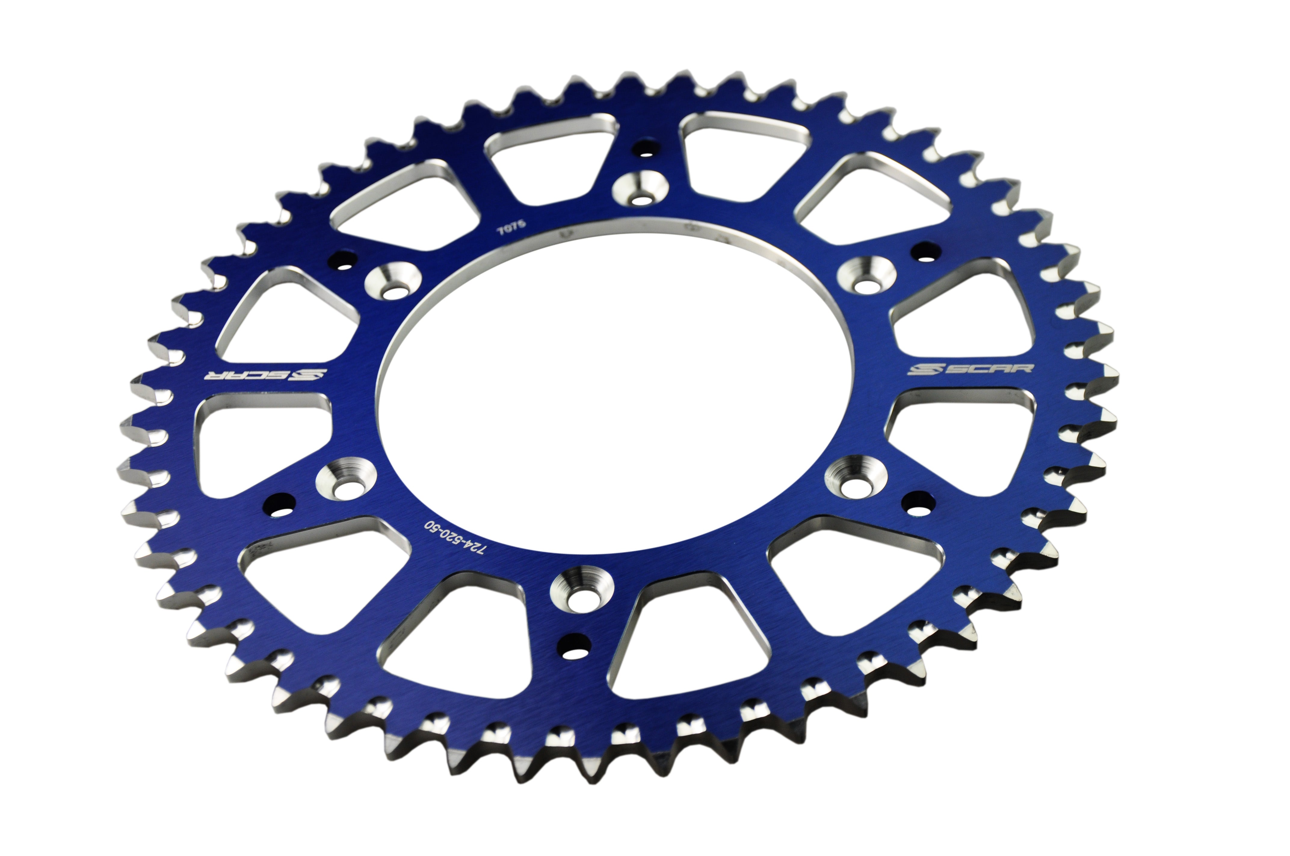 Scar Alu Sprocket - YAMAHA YZ YZF- 49 Teeth - Blue color