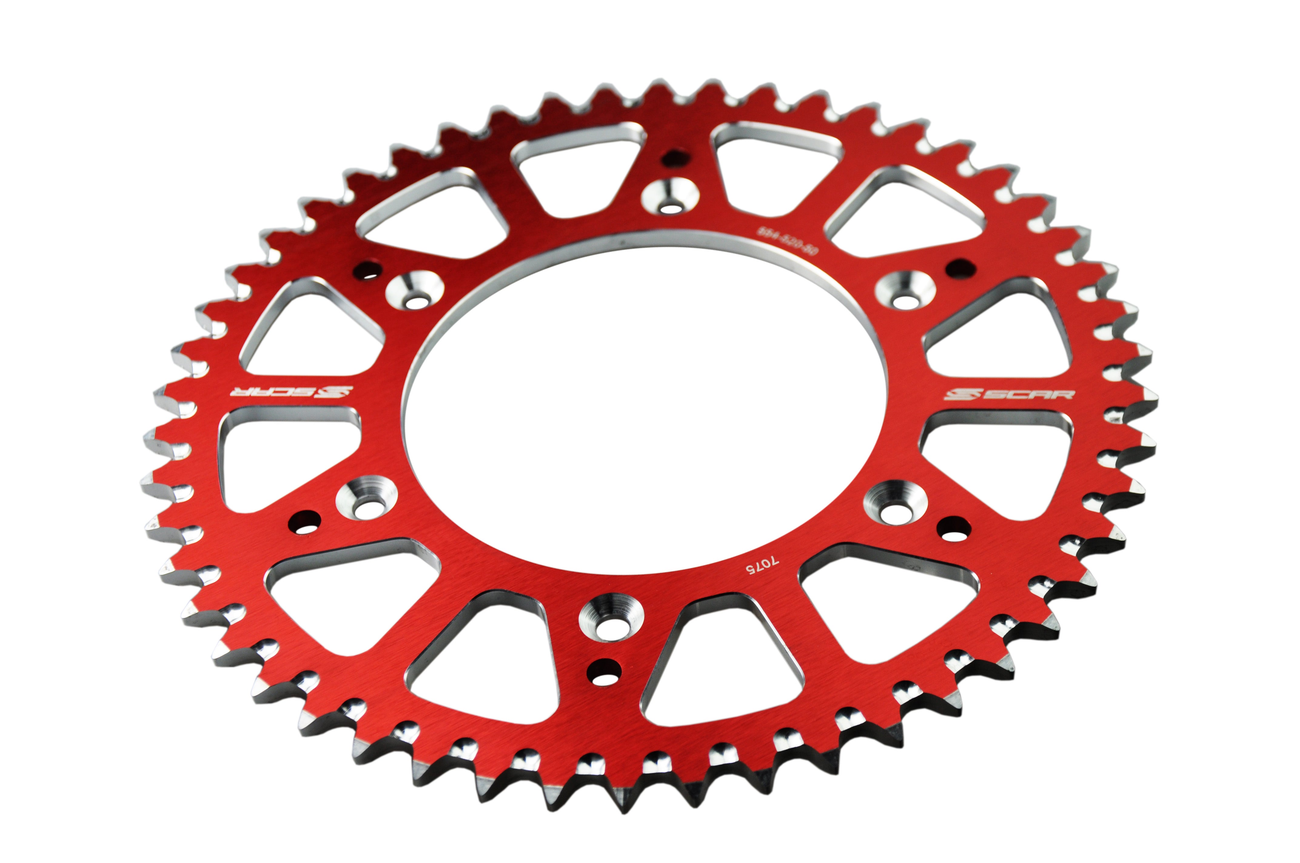 Scar Alu Sprocket - HONDA CR CRF BETA- 50 Teeth - Red color