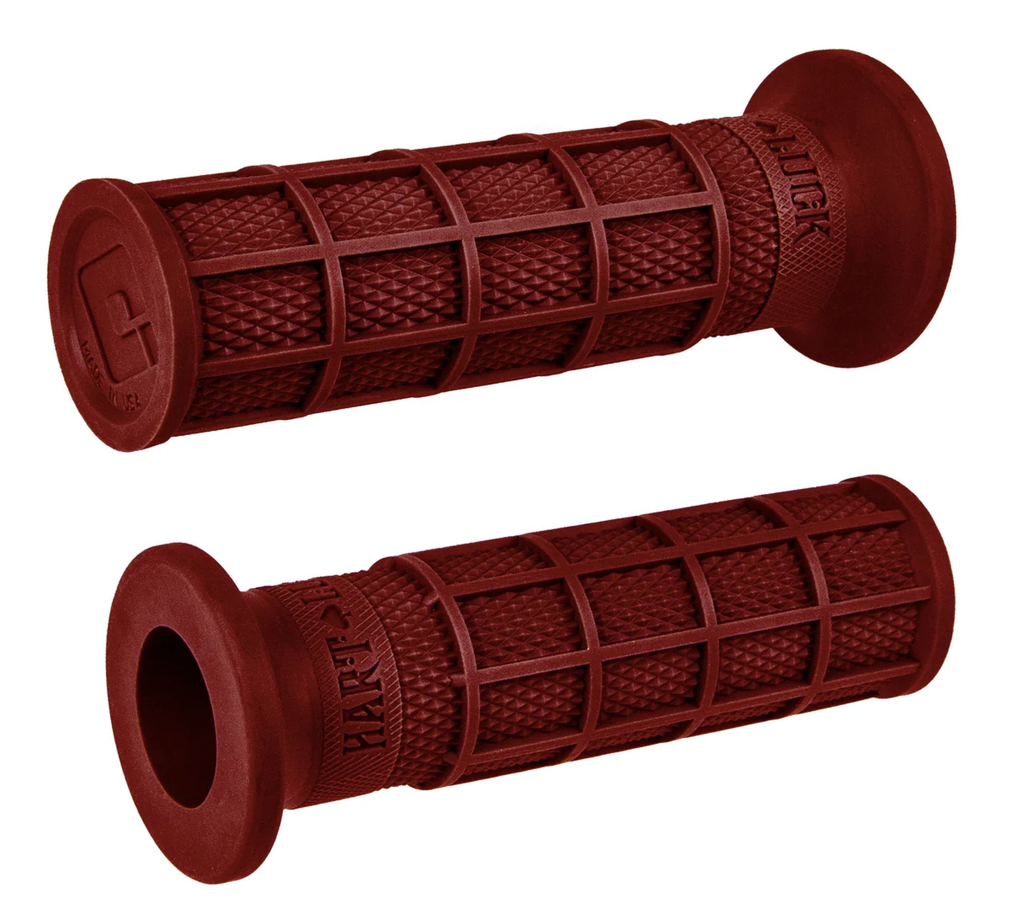 ODI Street V-Twin HART-LUCK Full-Waffle Grip Dark Red