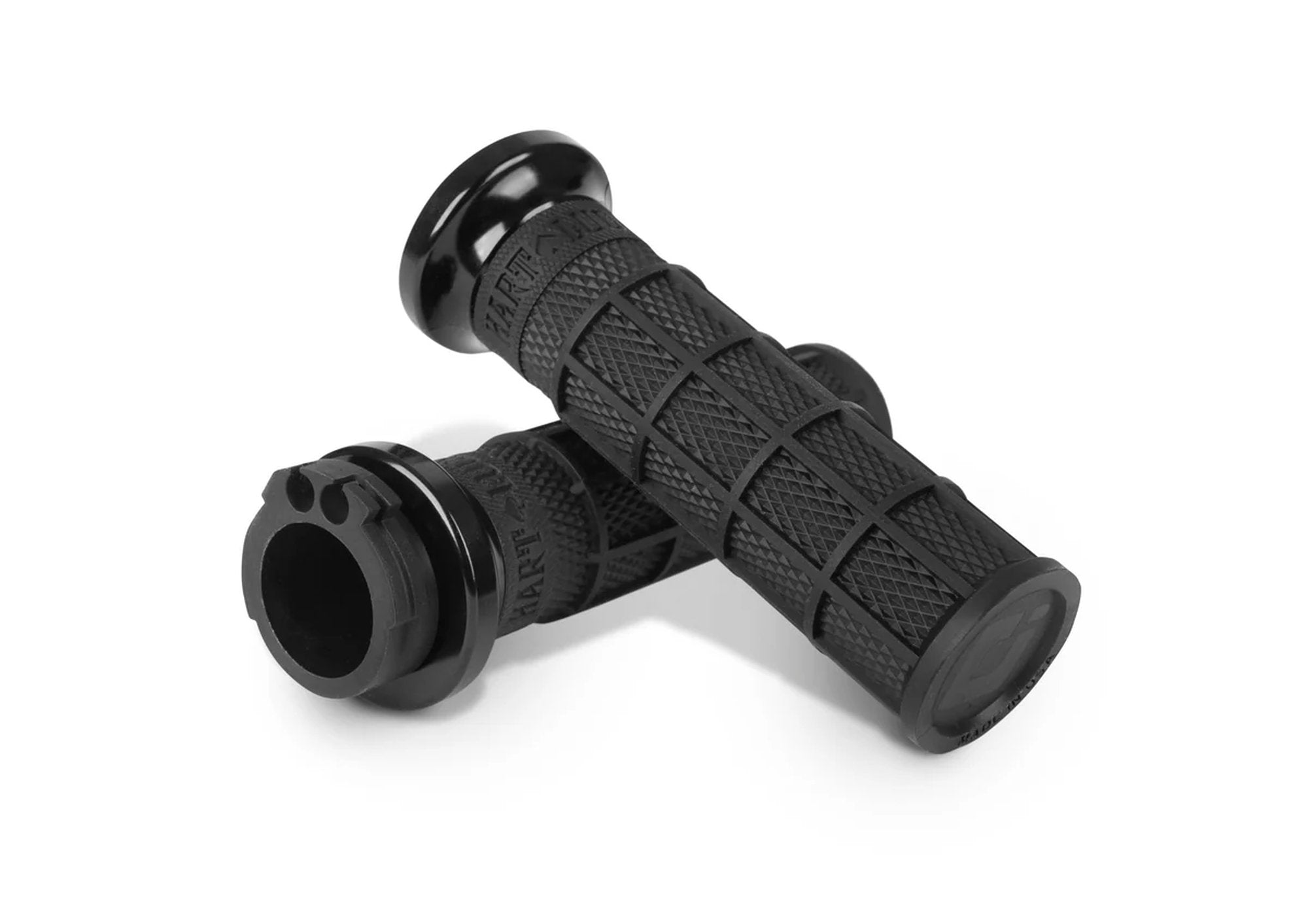 ODI Street V-TWIN Lock-On HART-LUCK Full-Waffle BLACK/Black/black