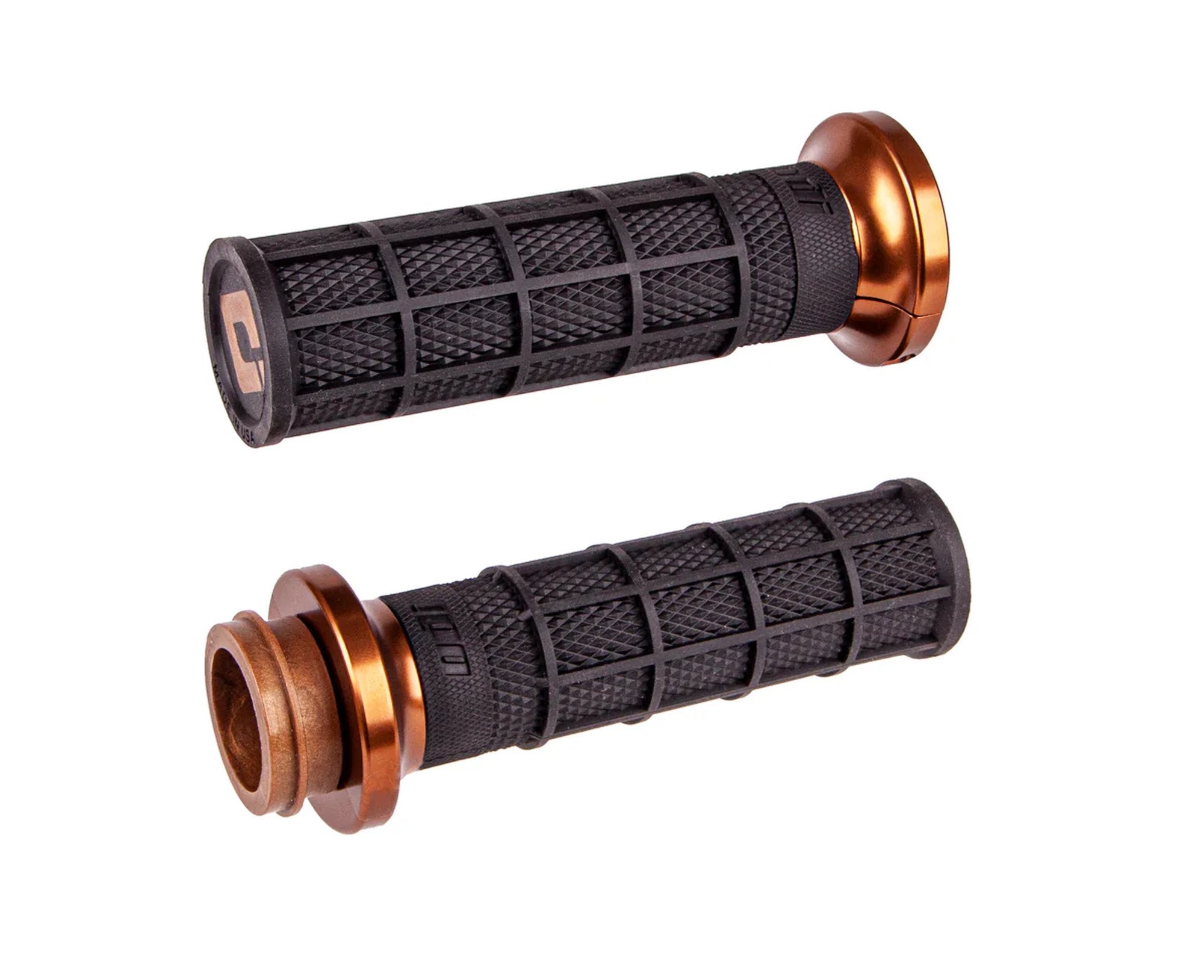 ODI Street V-TWIN Lock-On HART-LUCK Full-Waffle BLACK/Bronze/bronze