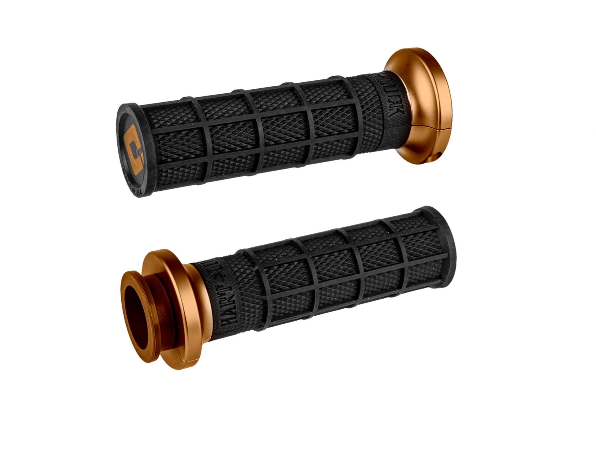 ODI Street V-TWIN Lock-On HART-LUCK Full-Waffle BLACK/Bronze/bronze