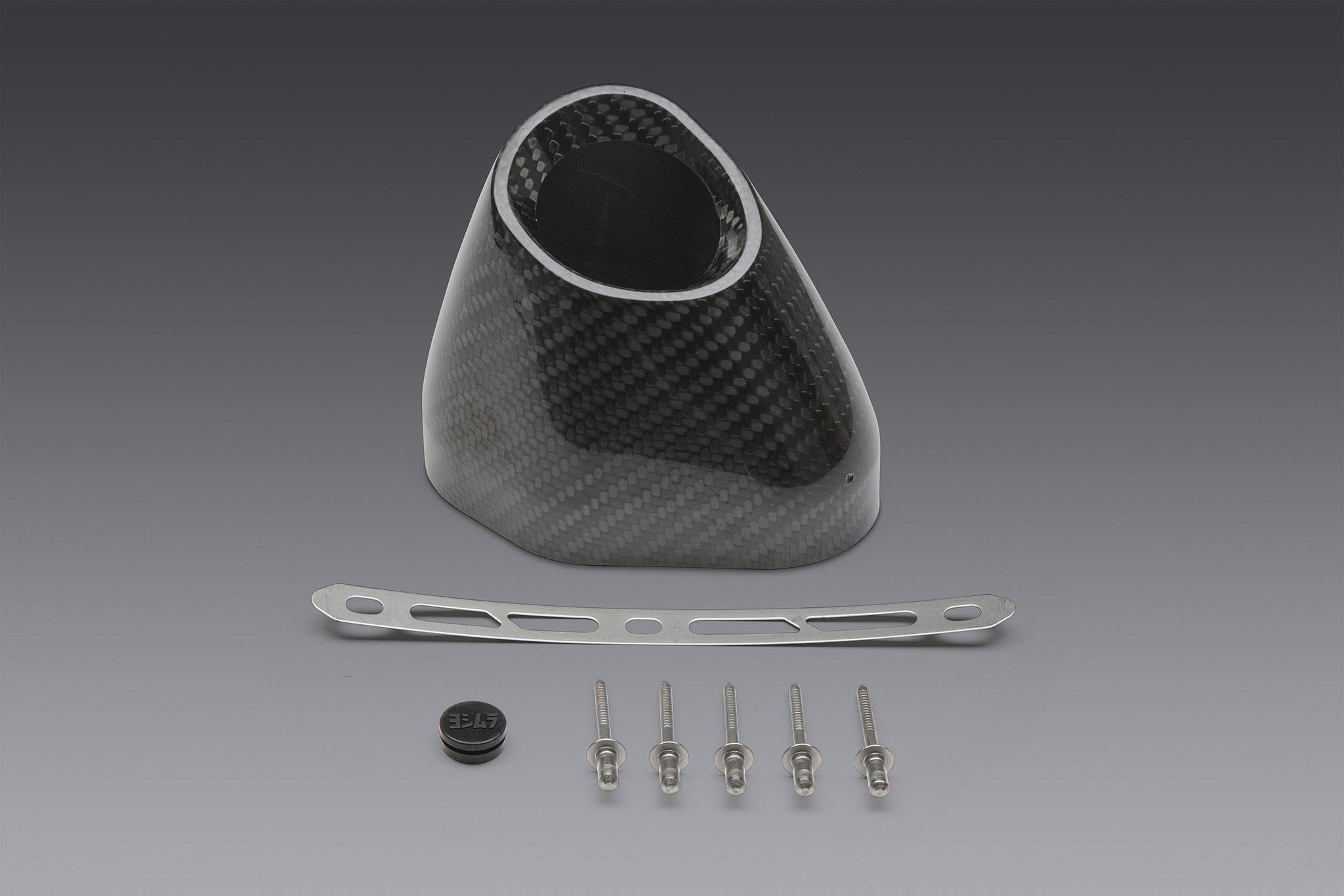 Yoshimura R-77 REPLACEMENT END CAP KIT SLASH-CUT LEFT SIDE