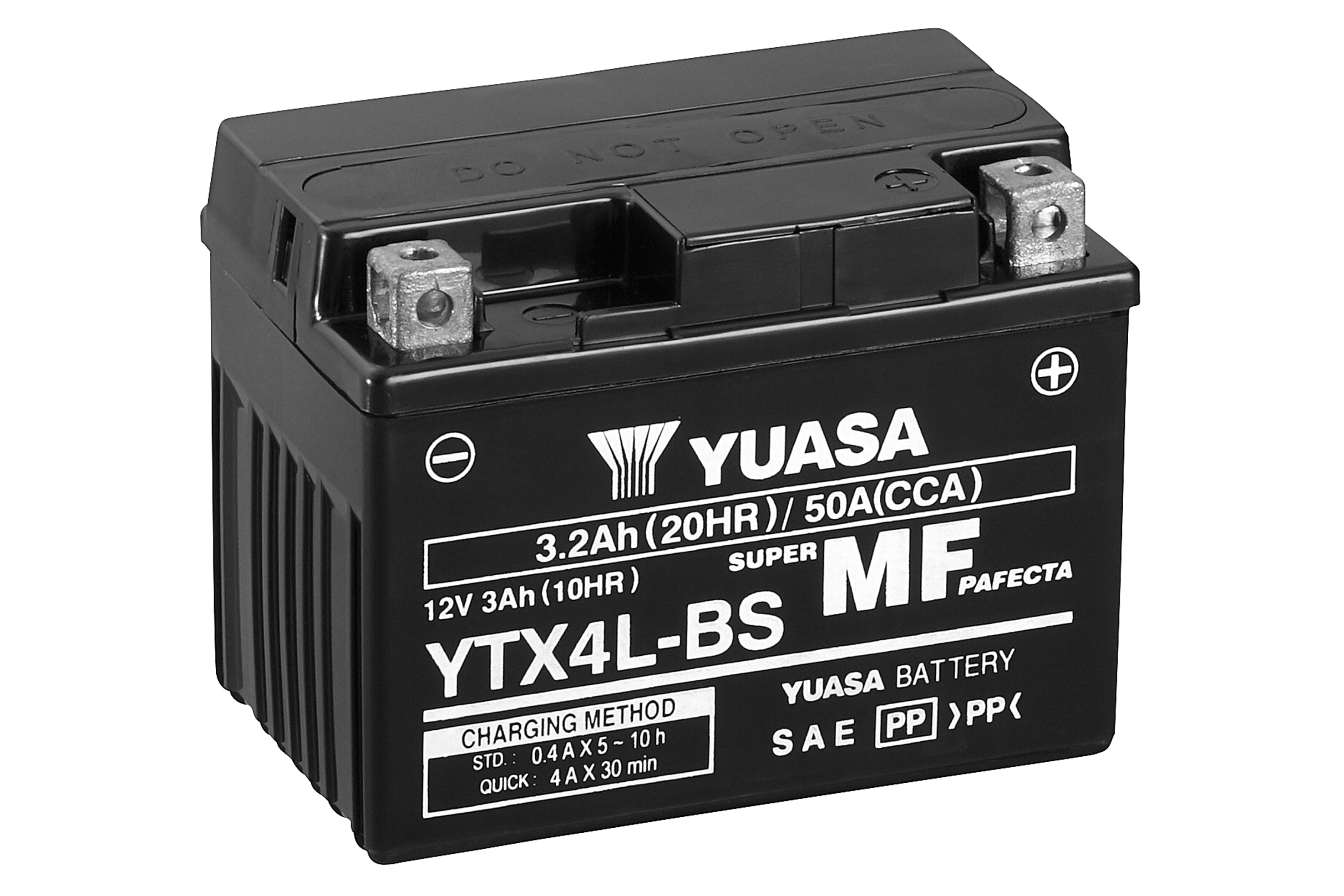 Yuasa akku, YTX4L-BS (cp) Happopatruuna mukana (5)