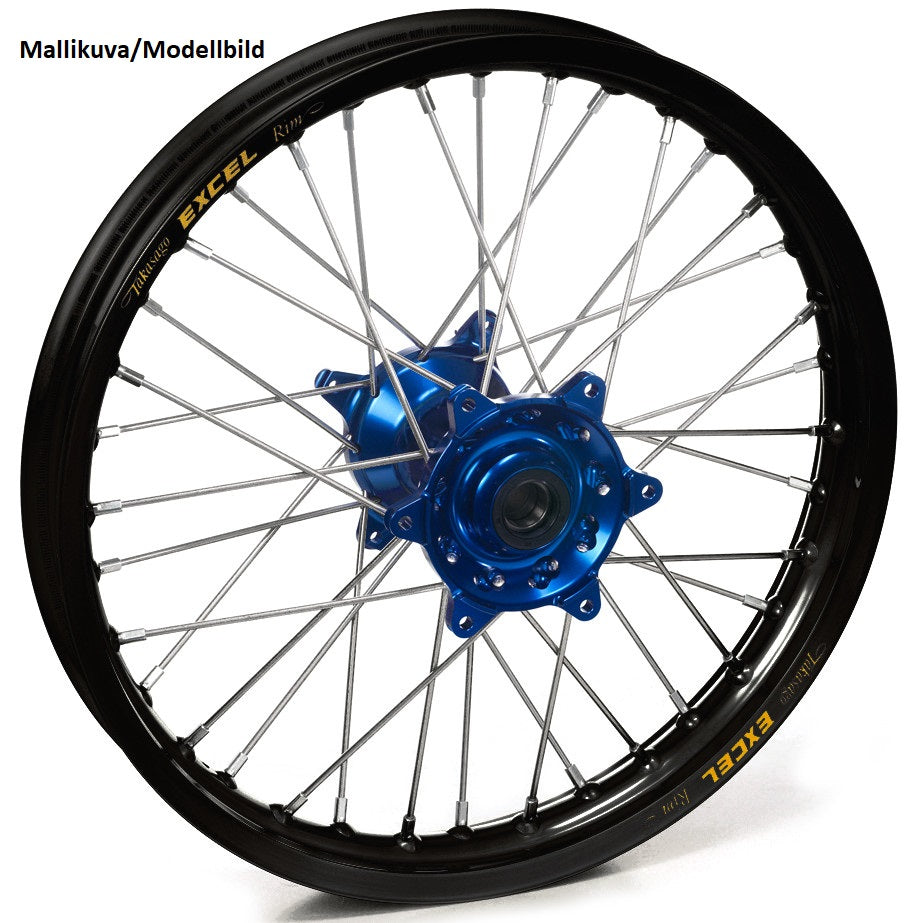 Haan wheel YZF250/450 99-08, YZ/WR 99-11 17-4,50 SILVER RIM/BLUE HUB