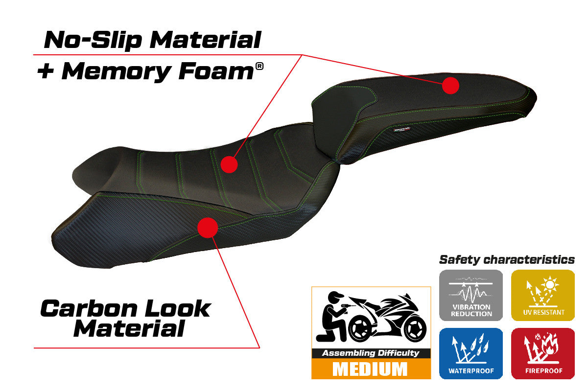 Yhteensopiva istuinpäällinen - Kawasaki Z 1000 SX 2017 - 2019 - mod Madison 1 Comfort System