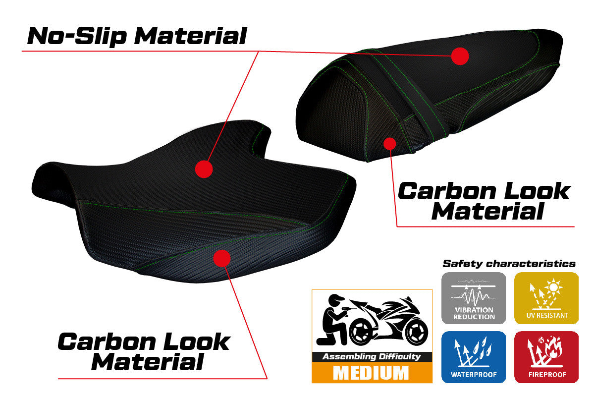 Yhteensopiva istuinpäällinen - Kawasaki Z 1000 2007 - 2009 - mod Amatrice 2