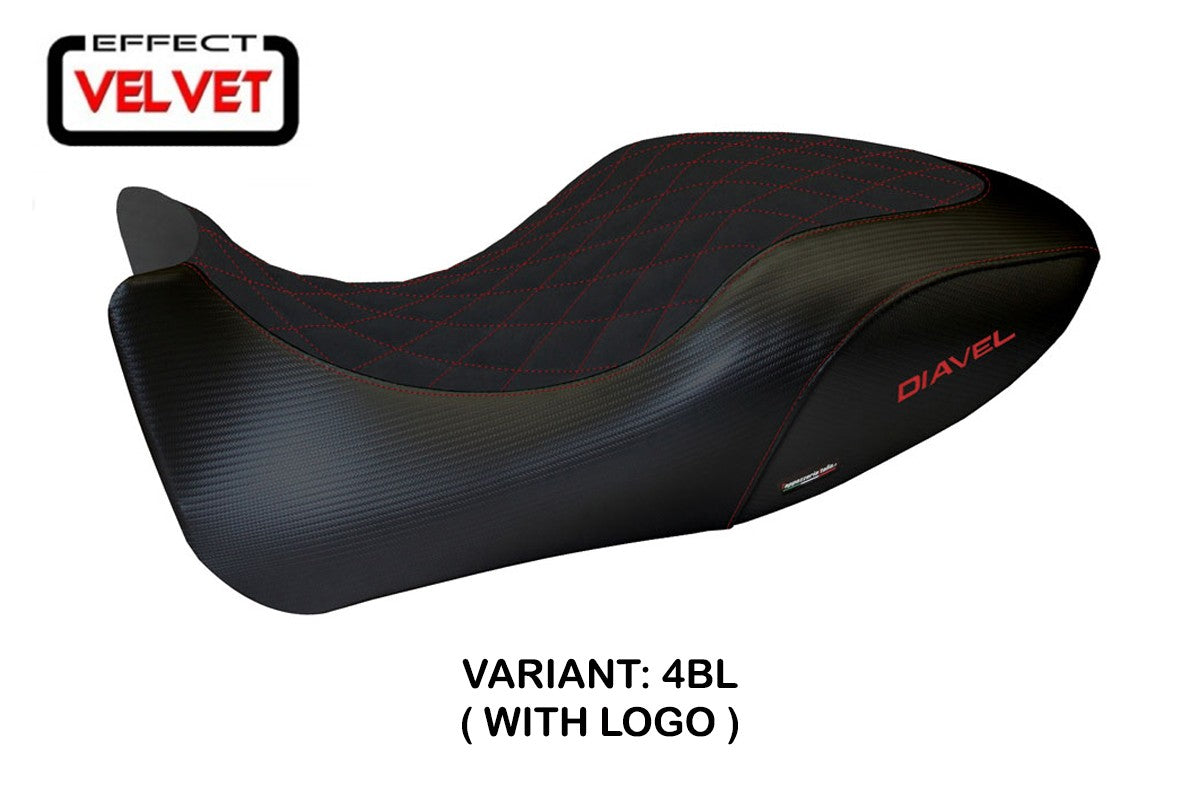 Yhteensopiva istuinpäällinen - Ducati Diavel 2011-2013 - mod Viano 1 Velvet