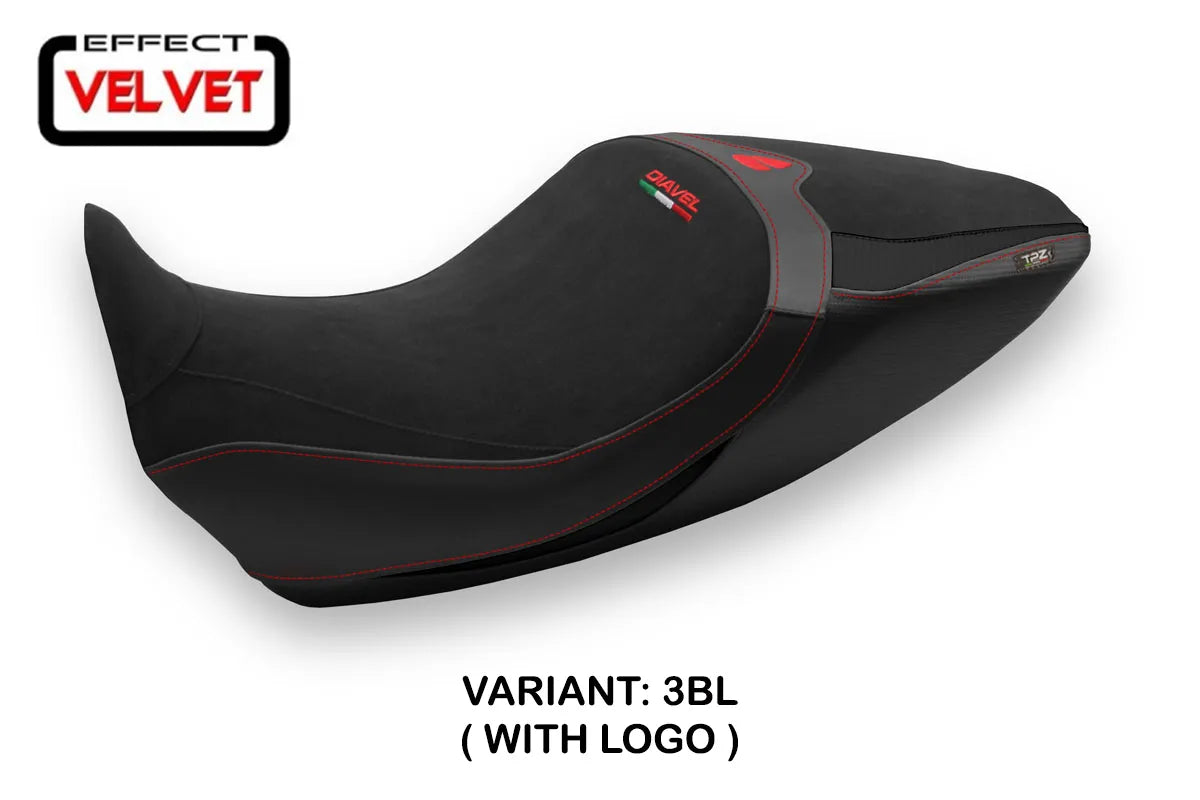 Yhteensopiva istuinpäällinen - Ducati Diavel 1260 2019-2022 - mod Saranda 1 Velvet