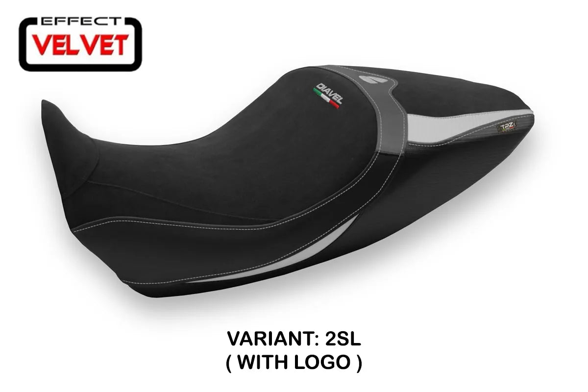Yhteensopiva istuinpäällinen - Ducati Diavel 1260 2019-2022 - mod Saranda 1 Velvet