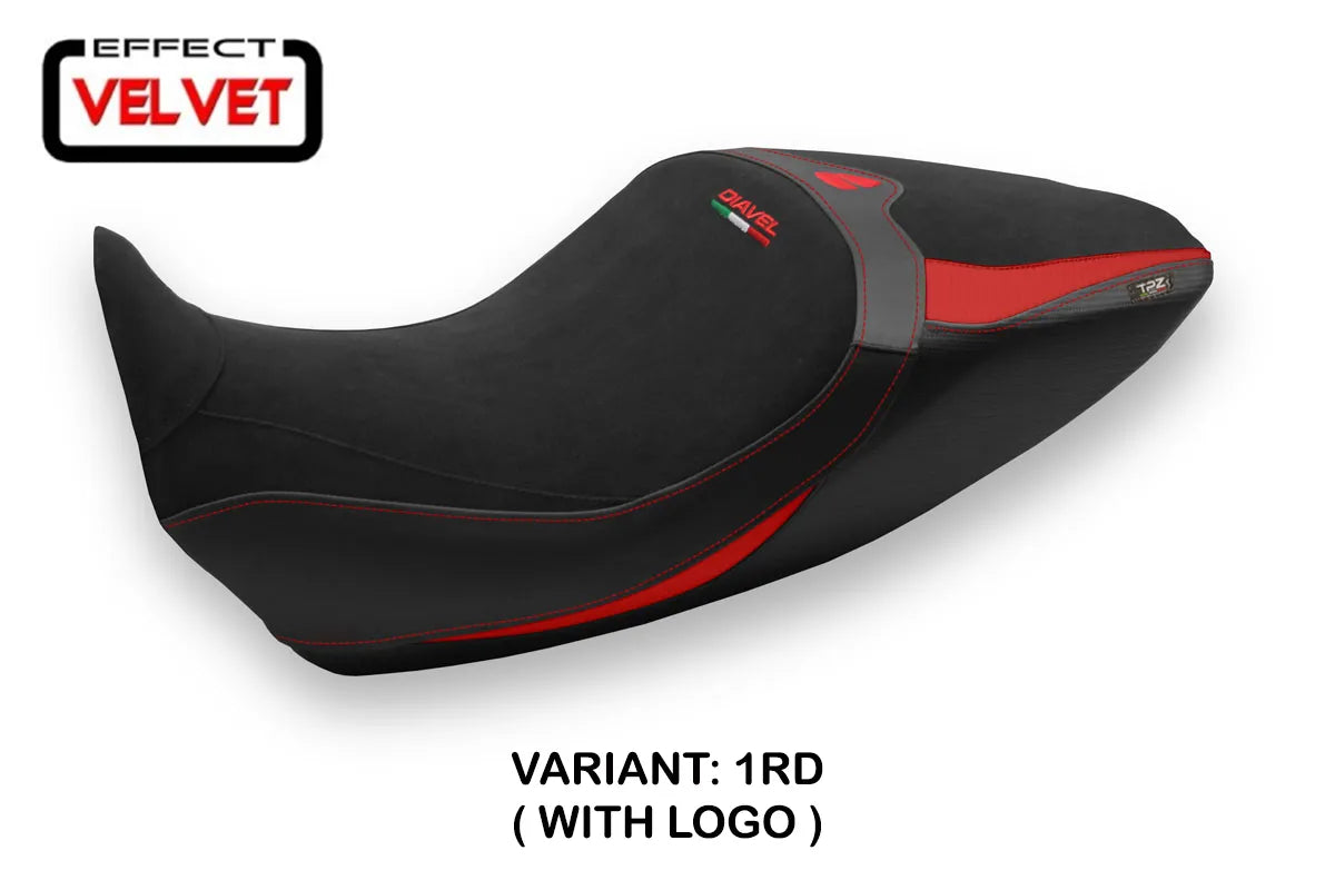 Yhteensopiva istuinpäällinen - Ducati Diavel 1260 2019-2022 - mod Saranda 1 Velvet