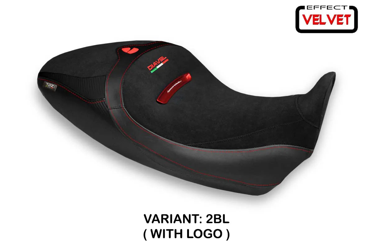 Yhteensopiva istuinpäällinen - Ducati Diavel 1260 S 2019-2022 - mod Braila 1 Velvet