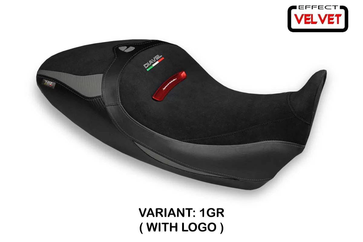Yhteensopiva istuinpäällinen - Ducati Diavel 1260 S 2019-2022 - mod Braila 1 Velvet