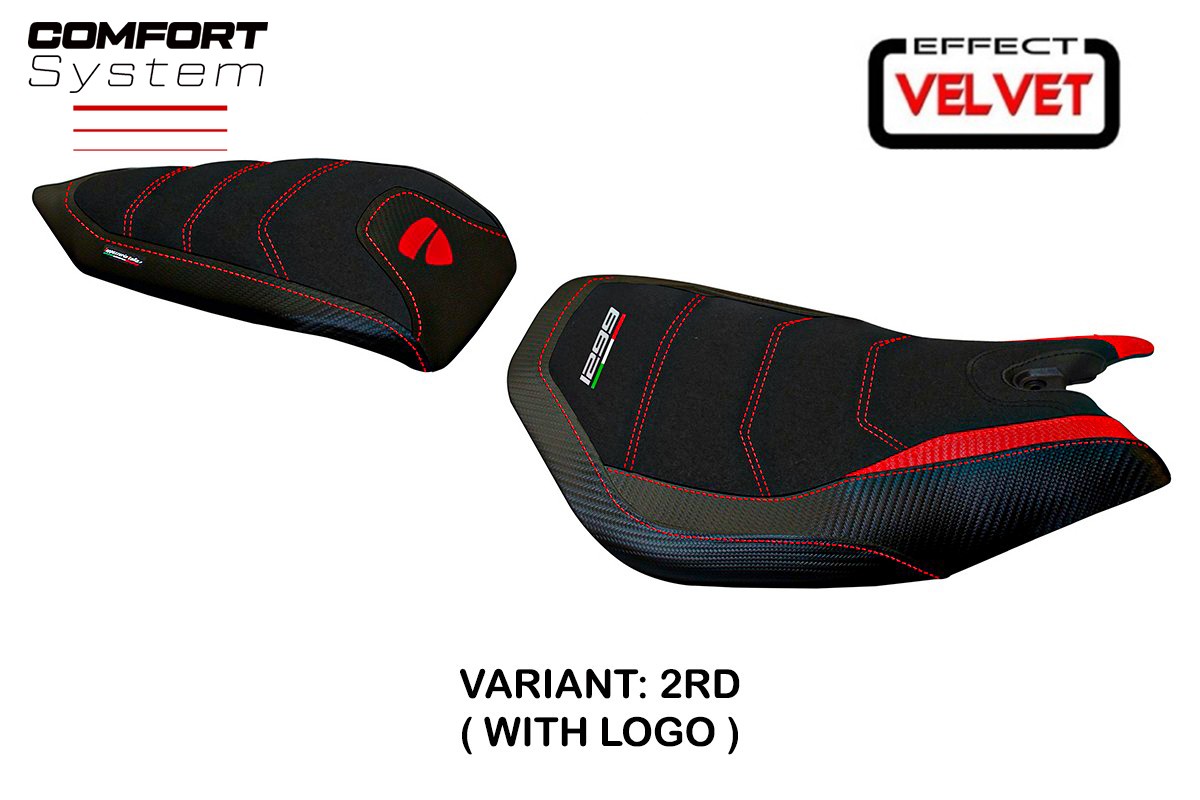 Yhteensopiva istuinpäällinen - Ducati Panigale 1299 2015-2018 - mod Leiden Velvet Comfort System