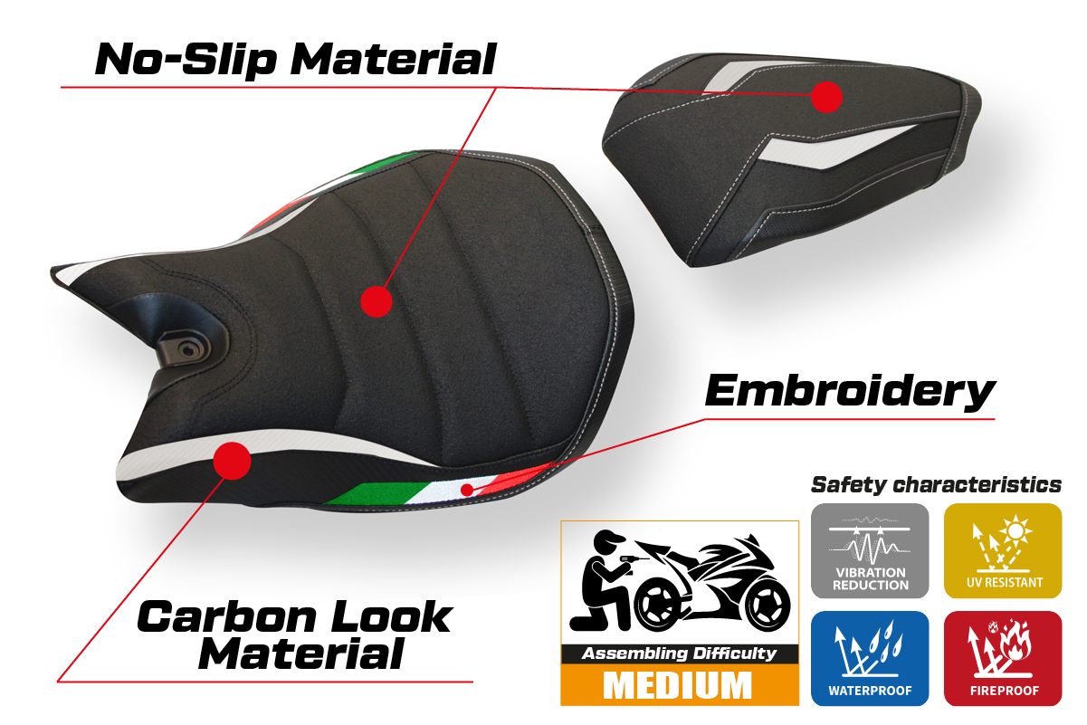 Yhteensopiva istuinpäällinen - Ducati Panigale 899 2013-2015 - mod Dale Ultragrip