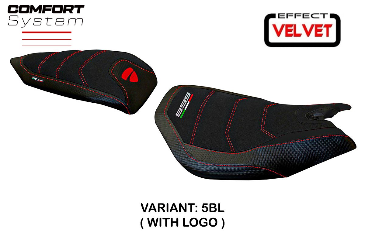 Yhteensopiva istuinpäällinen - Ducati Panigale 899 2013-2015 - mod Leiden Velvet Comfort System