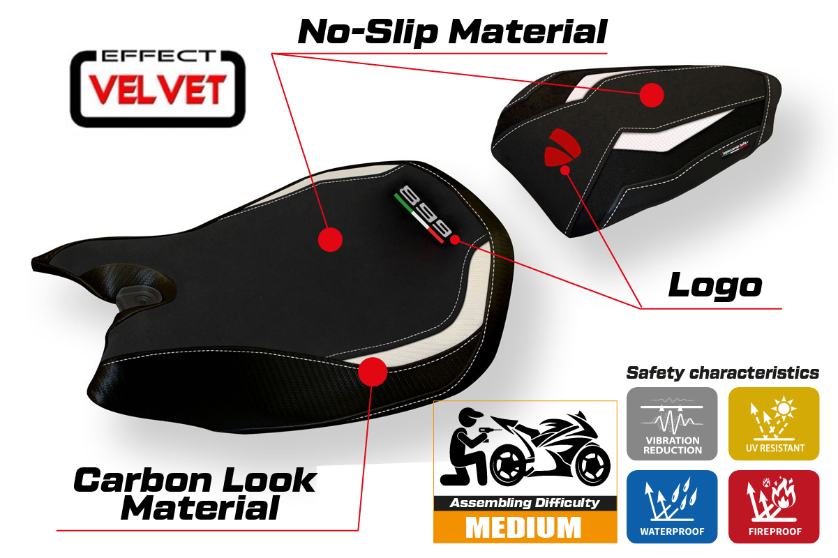 Istuinpäällinen yhteensopiva - Ducati Panigale 899 2013 - 2015 - mod Seul Velvet