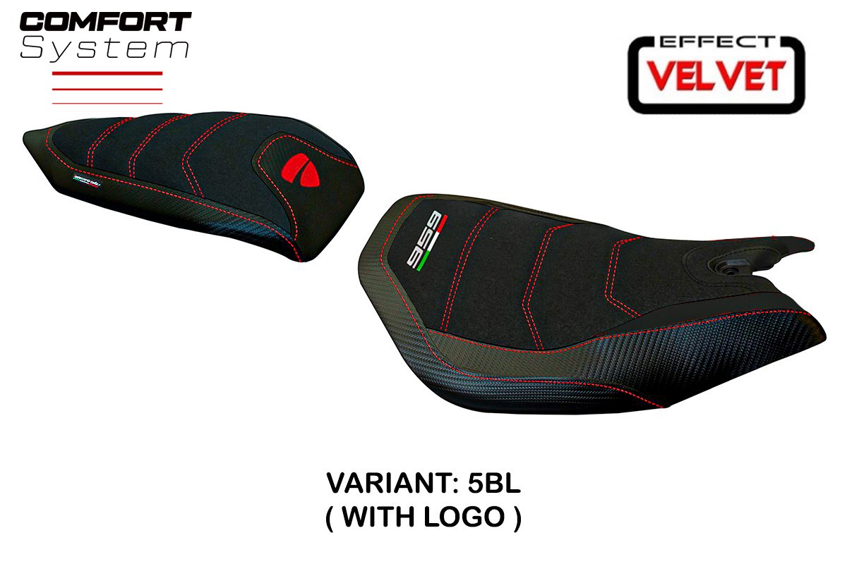 Yhteensopiva istuinpäällinen - Ducati Panigale 959 2016-2018 - mod Leiden Velvet Comfort System