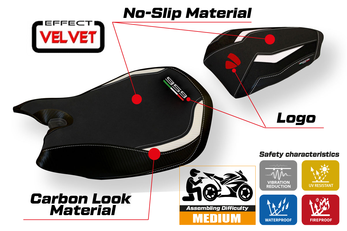 Istuinpäällinen yhteensopiva - Ducati Panigale Ducati Panigale 959 2016 - 2018 - mod Seul Velvet