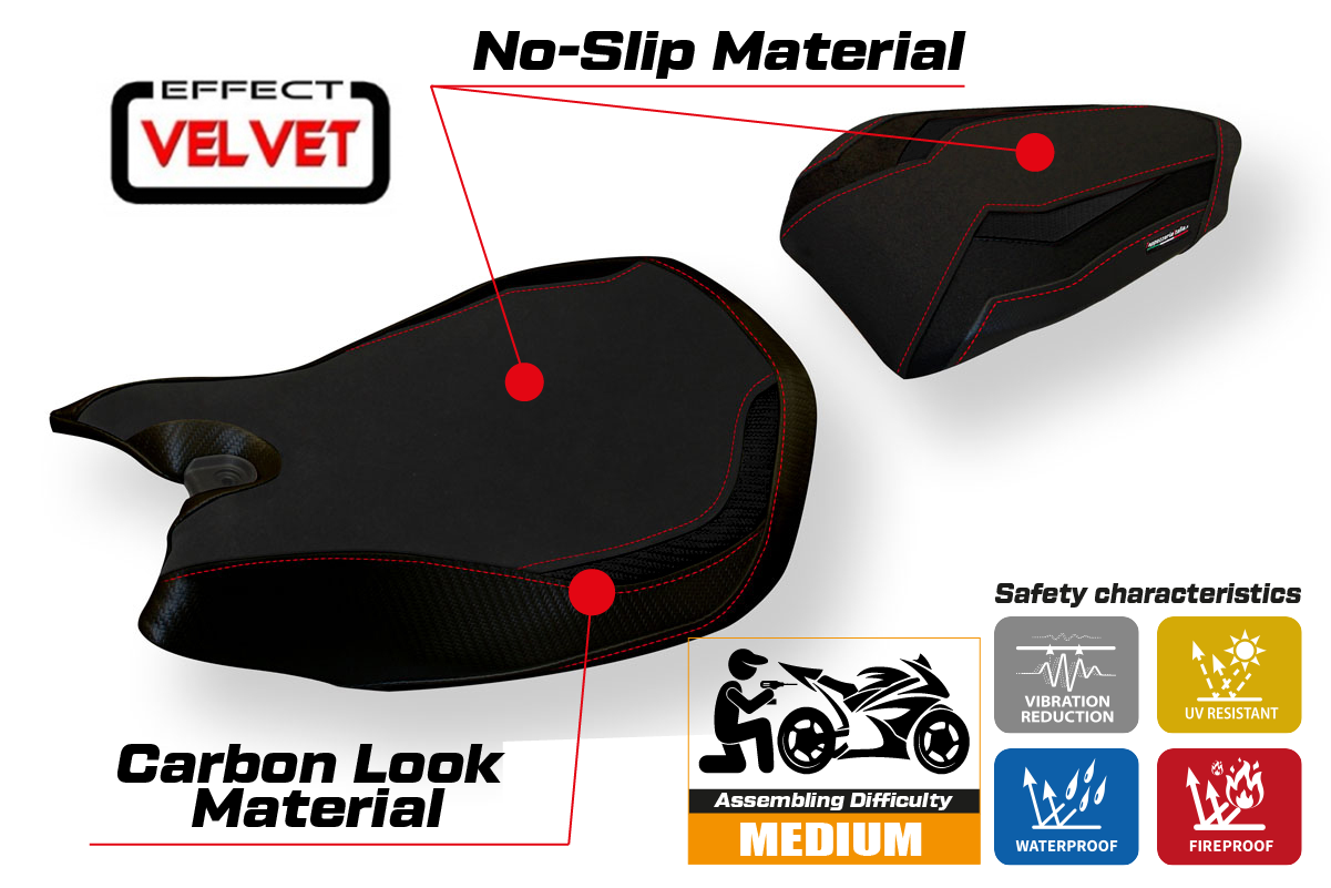 Istuinpäällinen yhteensopiva - Ducati Panigale Ducati Panigale 959 2016 - 2018 - mod Seul Velvet