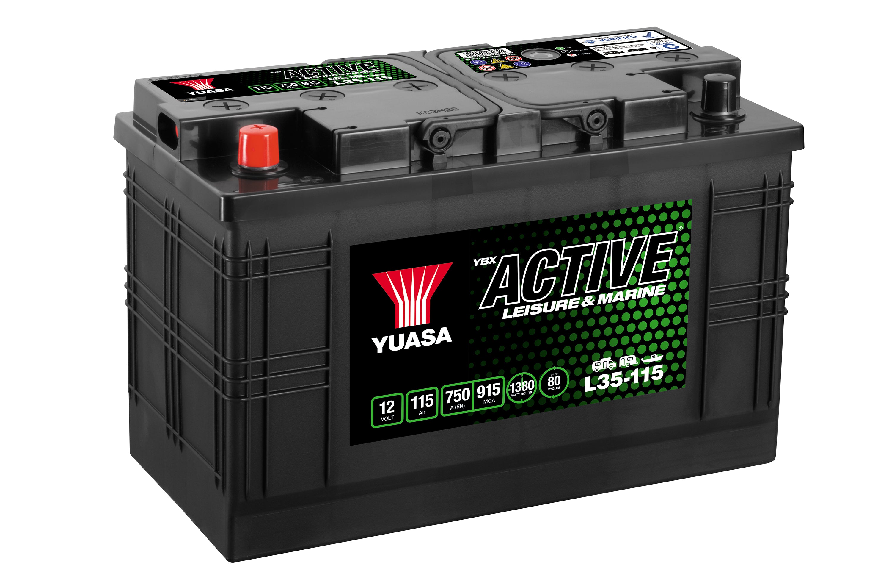 Yuasa L35-115 Active Leisure Battery 12V 115Ah 750A (12)