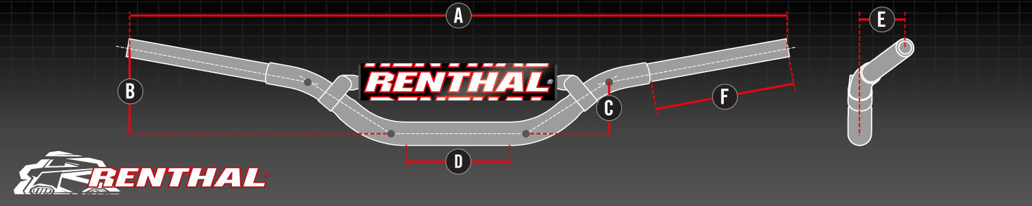 Renthal Ohjaustanko 611 XR70R/CRF70 Playbike 110cc Hopea