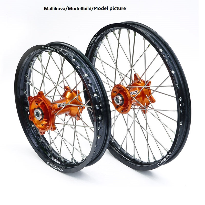 REX WHEELS 19-2,15 KTM ALL SX-F 13-22 MUSTA VANNE/ORANSSI NAPA 25MM