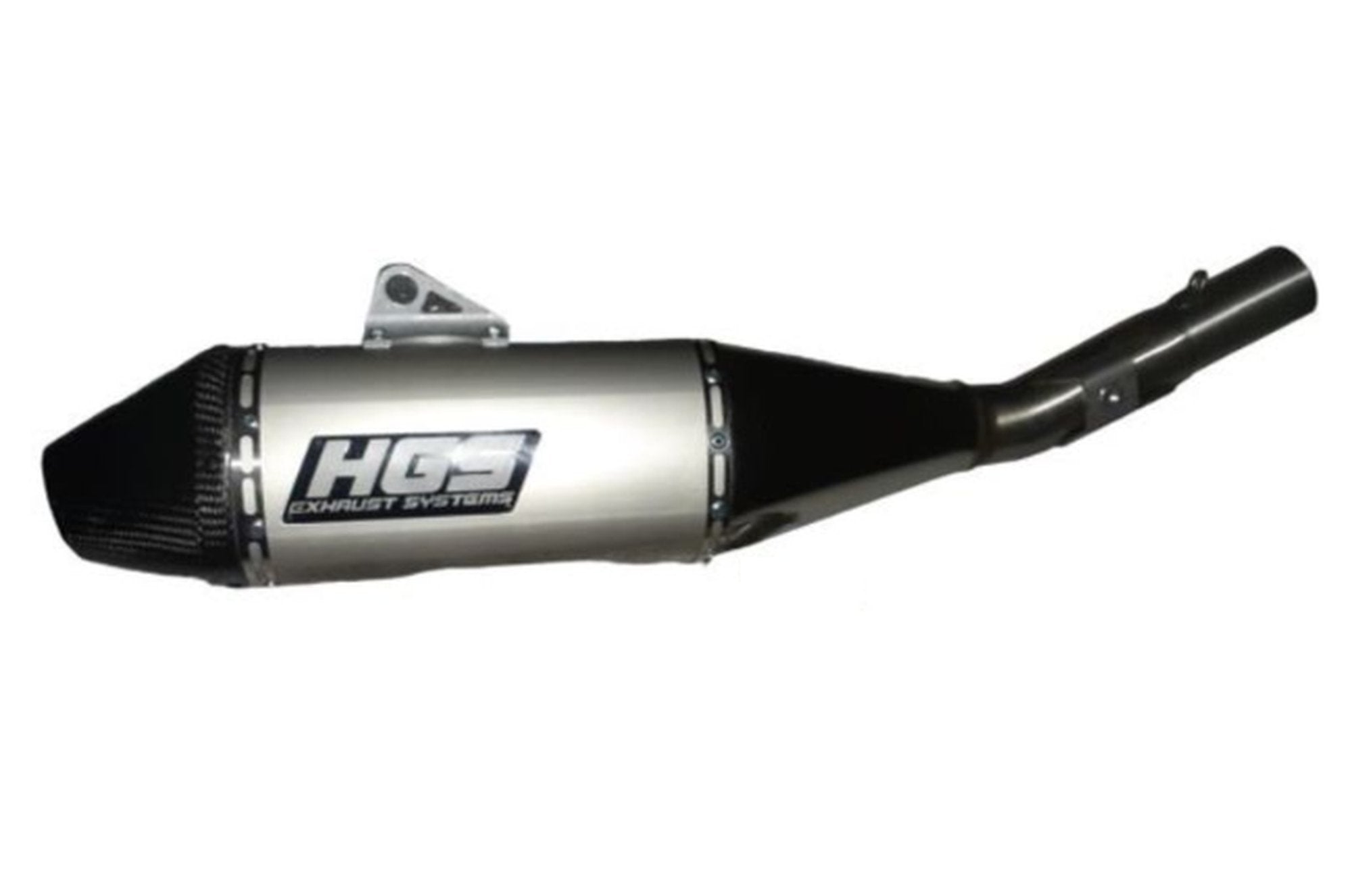 HGS Silencer Steel 4T KX250F 17-24 Carbon end cap