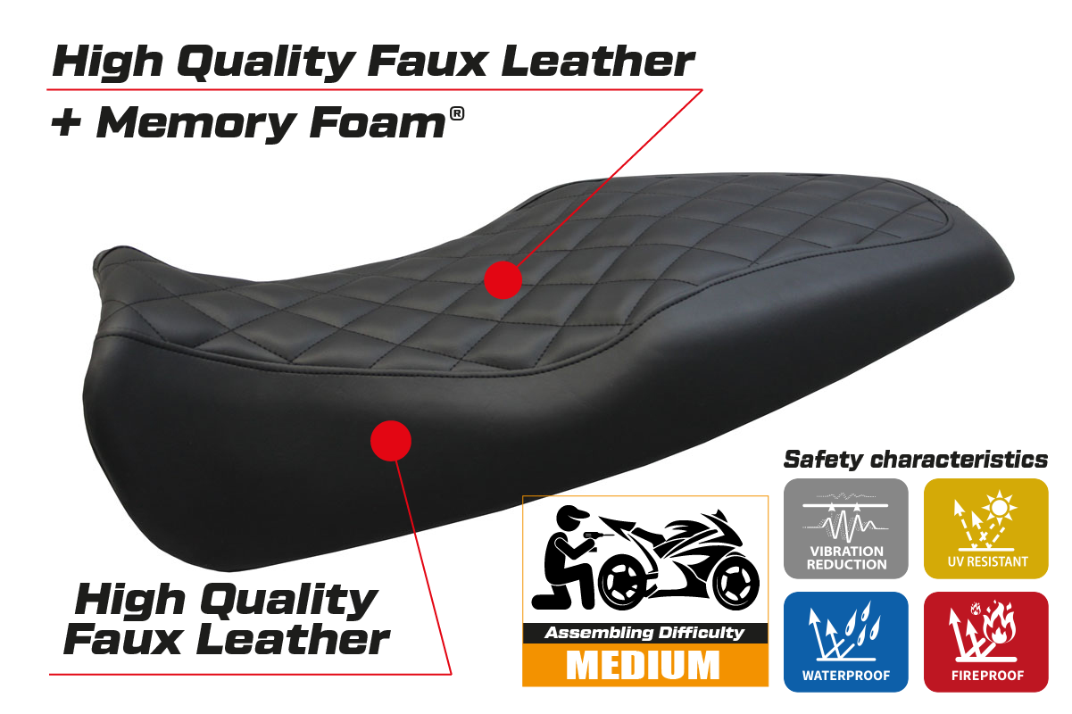 Yhteensopiva istuinpäällinen - Benelli Leoncino 2017-2025 - mod Kelso Comfort System