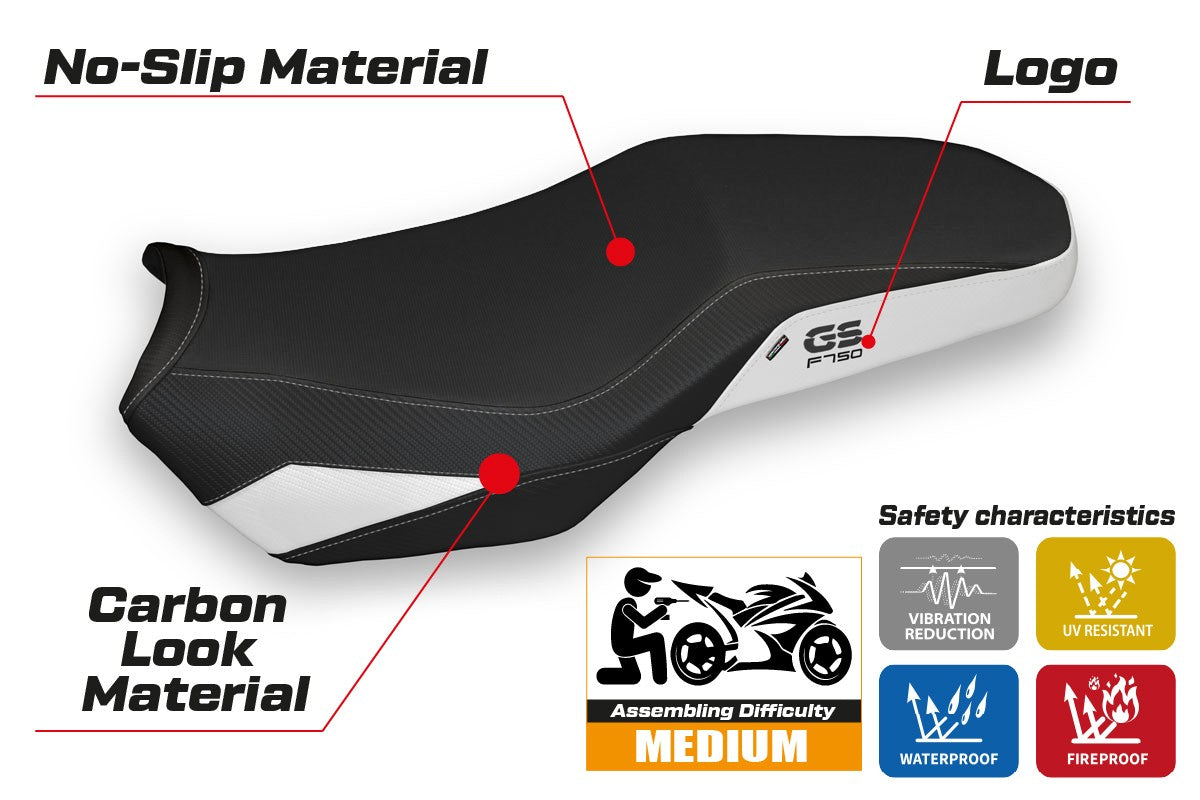 Yhteensopiva istuinpäällinen - BMW F 750-800-850 GS 2018-2025 - Marsh 3 -modifikaatio