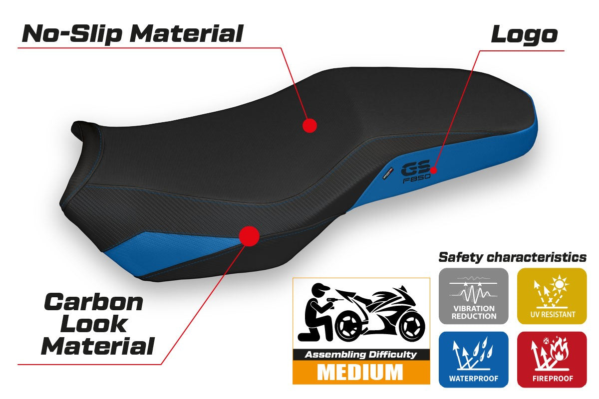 Yhteensopiva istuinpäällinen - BMW F 750-800-850 GS 2018-2025 - Marsh 3 -modifikaatio